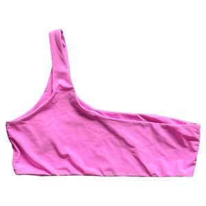 Glow Girl Bikini Top One Shoulder Pink Women’s Medium Pool Beach Feminine NWT